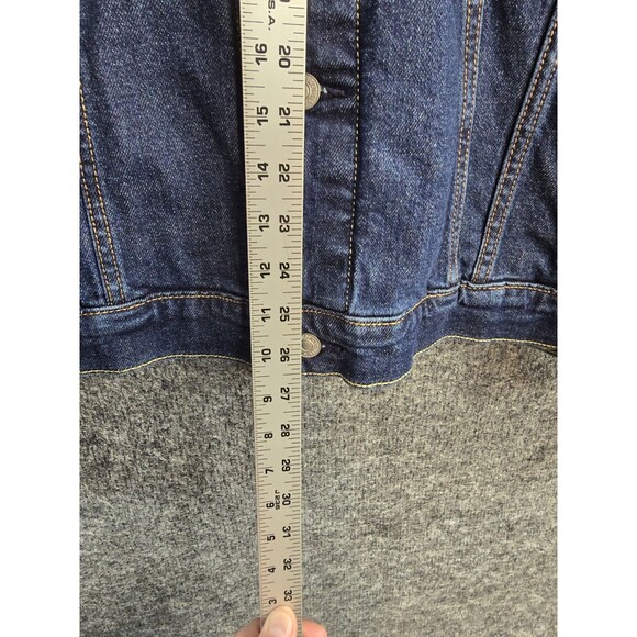 Levi’s Jean Jacket Trucker Men XXL Blue Dark Wash Cotton Stretch - Picture 5 of 8